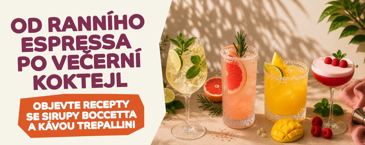Od ranního espressa po večerní koktejl: Nápojové bestsellery se sirupy Boccetta a kávou Trepallini