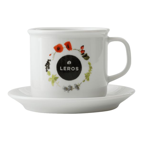 LEROS Porcelánový šálek s podšálkem - 250ml thumbnail