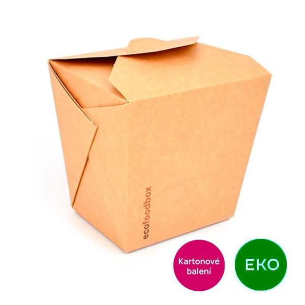 EKO box na nudle, 950 ml, kraft, balení 400 ks thumbnail