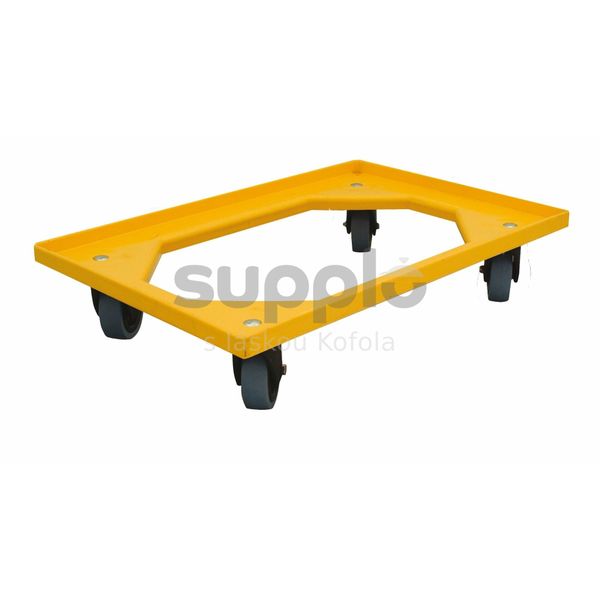 Vozík 4 ot.kolečka guma - žlutý thumbnail