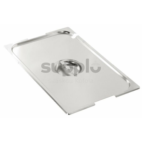 Víko GN 1/3 nerez, výsek pro naběračku a ucha thumbnail