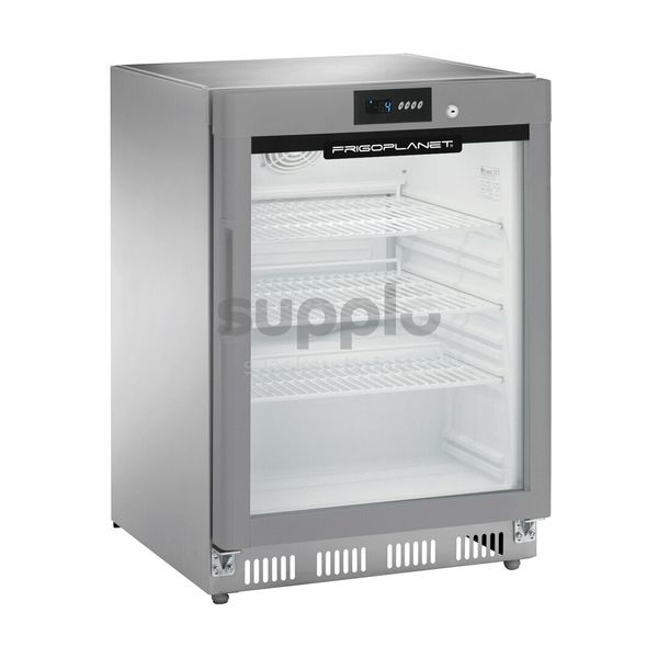 Skříň chladící AKD 200RG SS 140 L nerez/sklo thumbnail