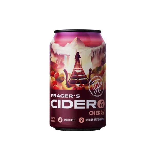 PRAGER'S Cider Višeň 0,33 l - plech thumbnail